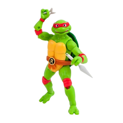 Tortuga Ninja Mutante Rafael verde con máscara roja y accesorios de colección