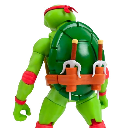 Tortuga Ninja Mutante Rafael verde con máscara roja y accesorios de colección