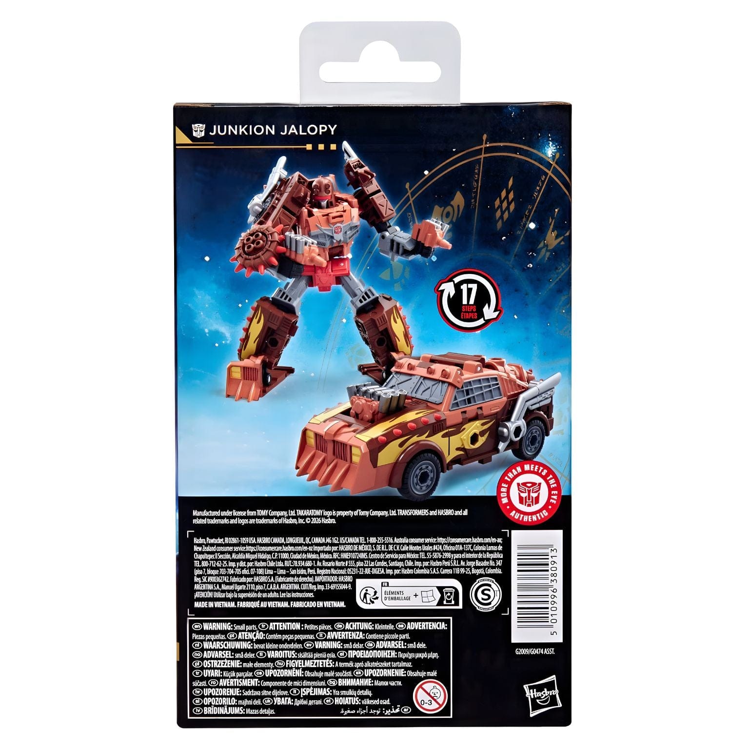 Transformers Age of the Primes Junkion Jalopy em modo veículo e modo robô
