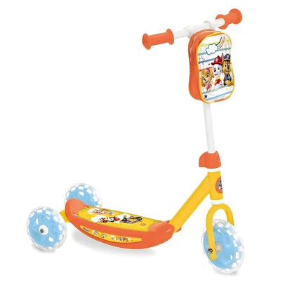 Patinete de 3 ruedas Patrulla Canina Mondo colores naranja amarillo azul con personajes