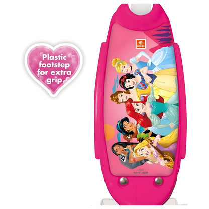 Patinete de 3 Ruedas de las Princesas Disney rosa con ilustraciones de las princesas y manillar blanco