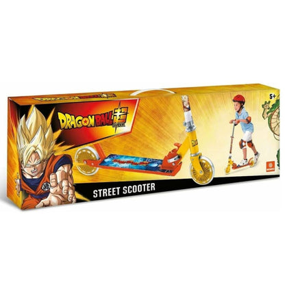 Patinete de Aluminio Dragon Ball infantil Mondo con gráficos Dragon Ball y colores amarillo y naranja