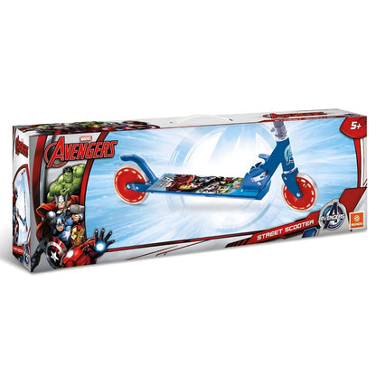 Patinete de 2 ruedas de los Vengadores azul y rojo para niños fans de Marvel