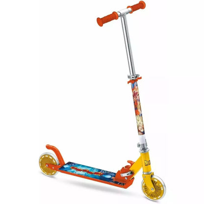 Patinete de Aluminio Dragon Ball infantil Mondo con gráficos Dragon Ball y colores amarillo y naranja