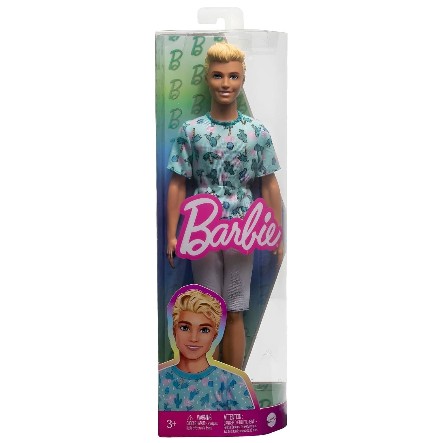 Apresentamos Boneco Ken com T-shirt de cactos com o SKU 850940524 recomendado para + 3 anos
