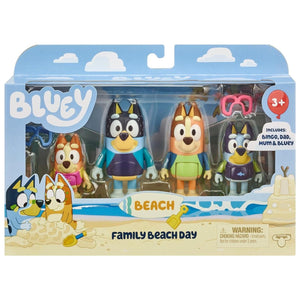 Bluey Na Praia com a Família - Brincatoys