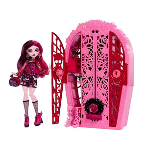 Apresentamos Monster High - Draculaura  com armário Skulltime Secrets com o SKU 775544325 recomendado para + 4 anos