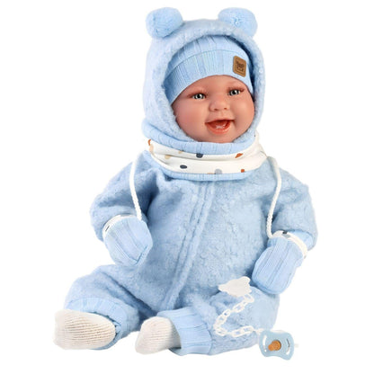 Presentamos Muñeca Talo recién nacido azul sonrisas 44cm con el SKU 858447925 recomendado para + 3 años