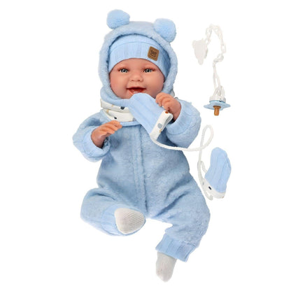 Presentamos Muñeca Talo recién nacido azul sonrisas 44cm con el SKU 858447925 recomendado para + 3 años