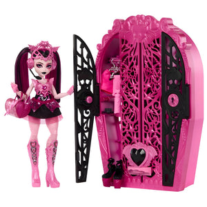 boneca Monster High - Draculaura  com armário Skulltime Secrets