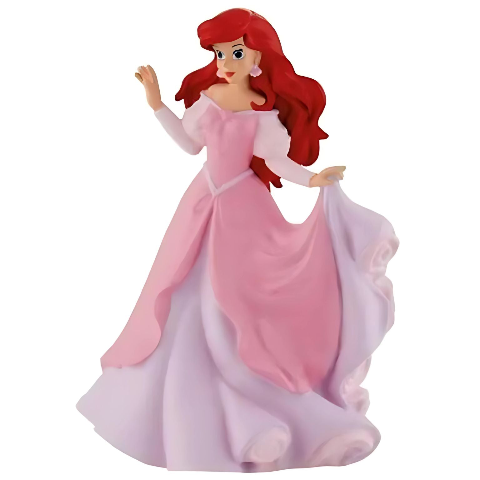 boneco pvc Ariel vestido rosa