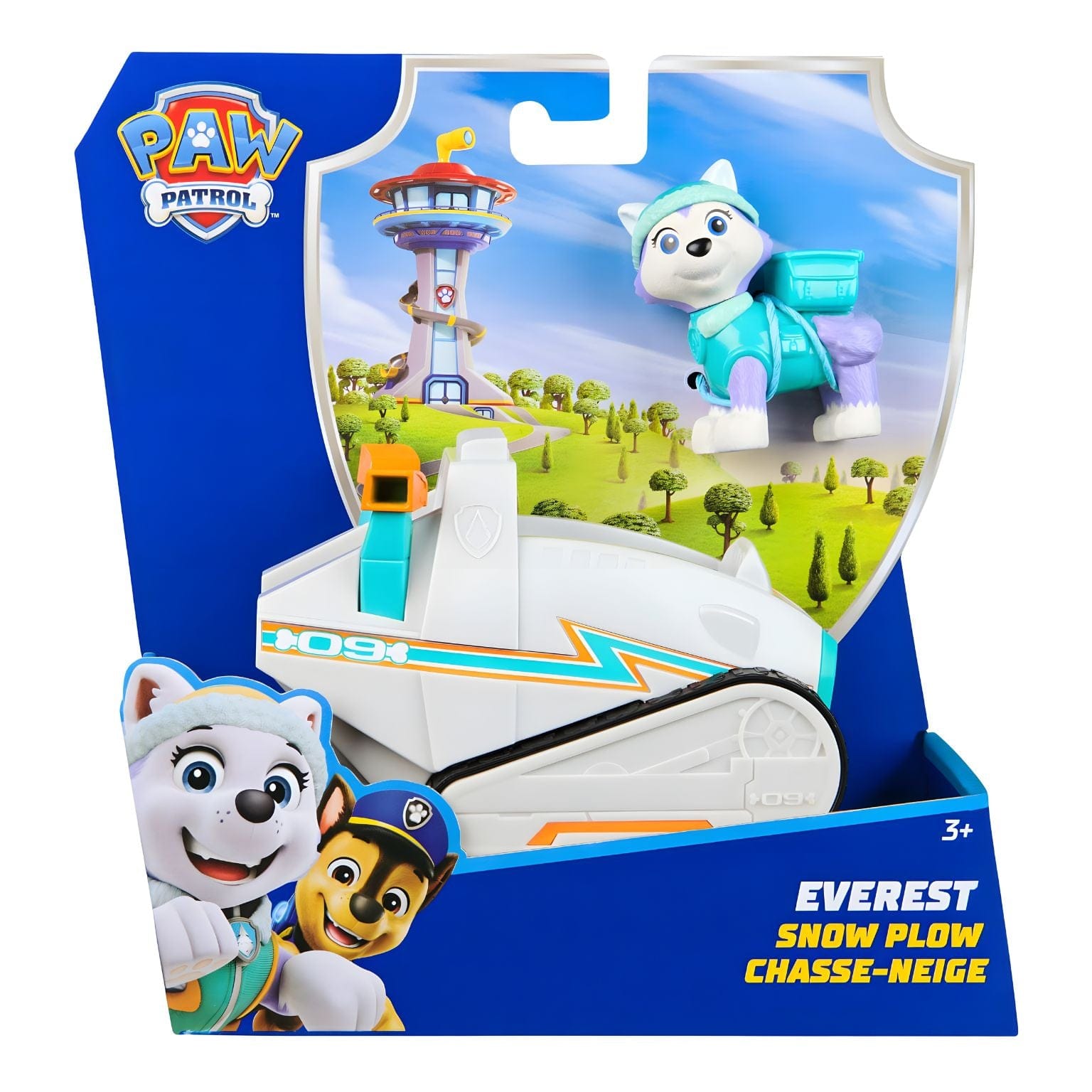 Patrulha Pata Everest com veículo clássico em missão de resgate