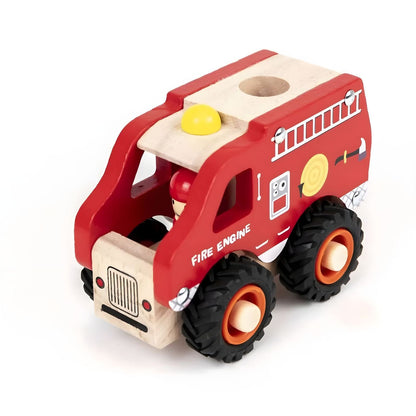 Presentamos Camión de Bomberos de madera con el SKU 721104125 recomendado para + 2 años