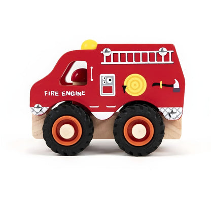 Presentamos Camión de Bomberos de madera con el SKU 721104125 recomendado para + 2 años