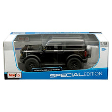 Apresentamos Ford Bronco Wildtrak 2021 Preto 1/18 com o SKU 133145625 recomendado para + 3 anos