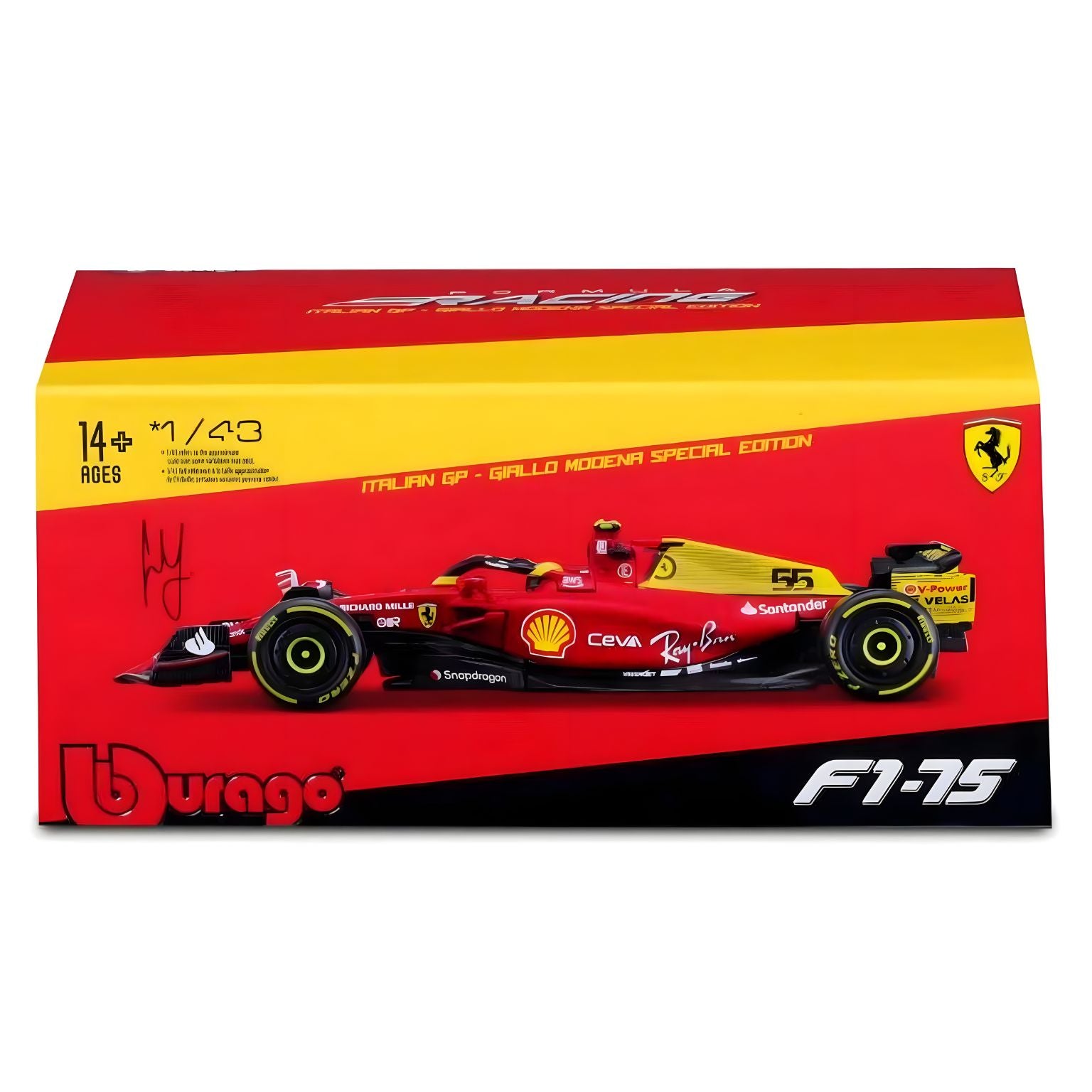 carro de brincar Ferrari F1-75 Carlos Sainz Jr. 2022