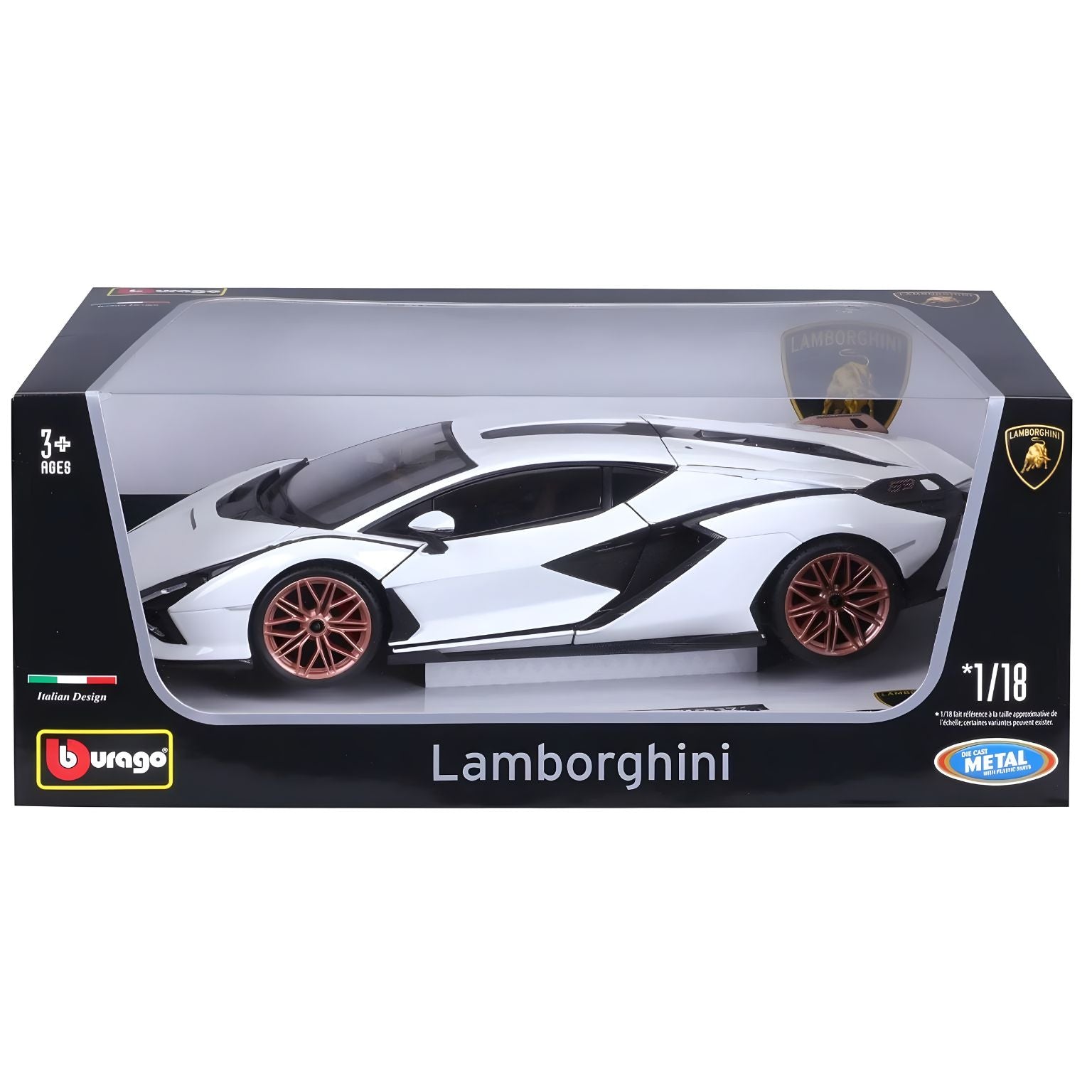  carro de brincar Lamborghini Sian FKP 37 branco