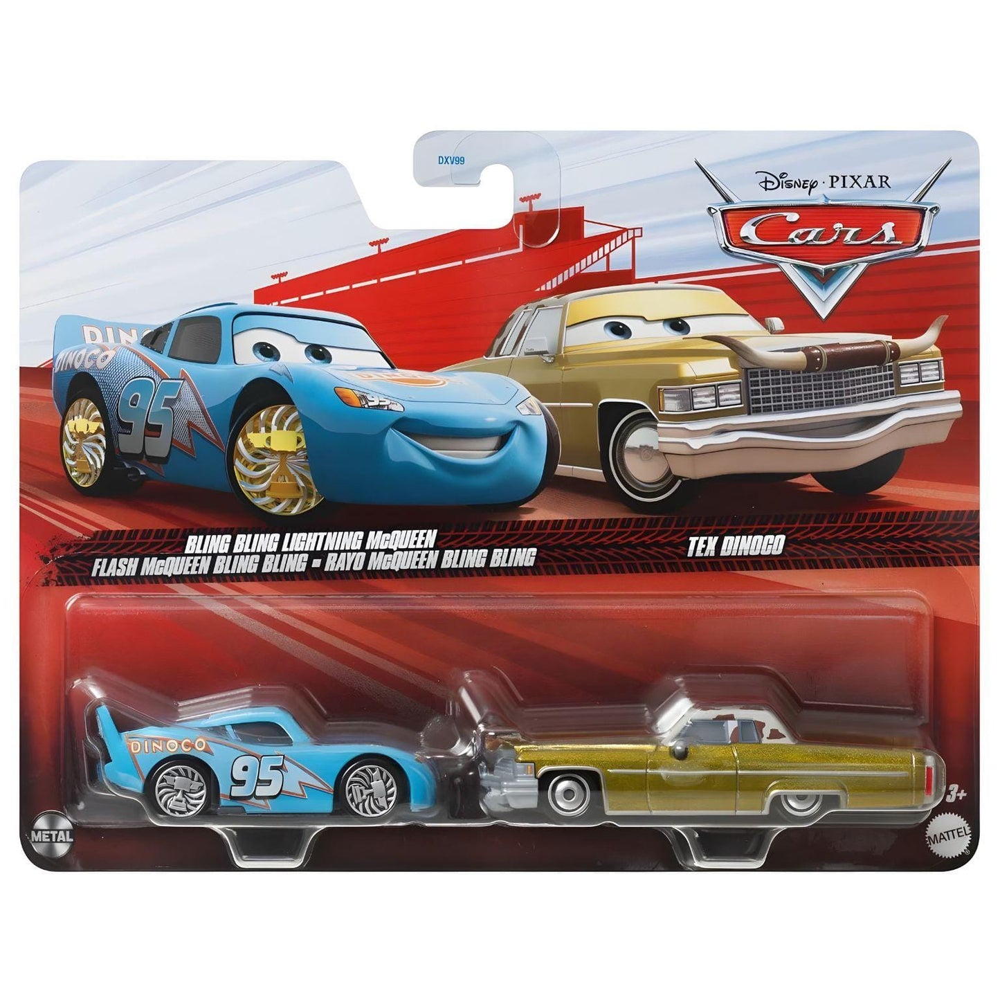 Apresentamos Cars Disney - Bling Bling Lightning McQueen e Tex Dinoco com o SKU 772844425 recomendado para + 3 anos