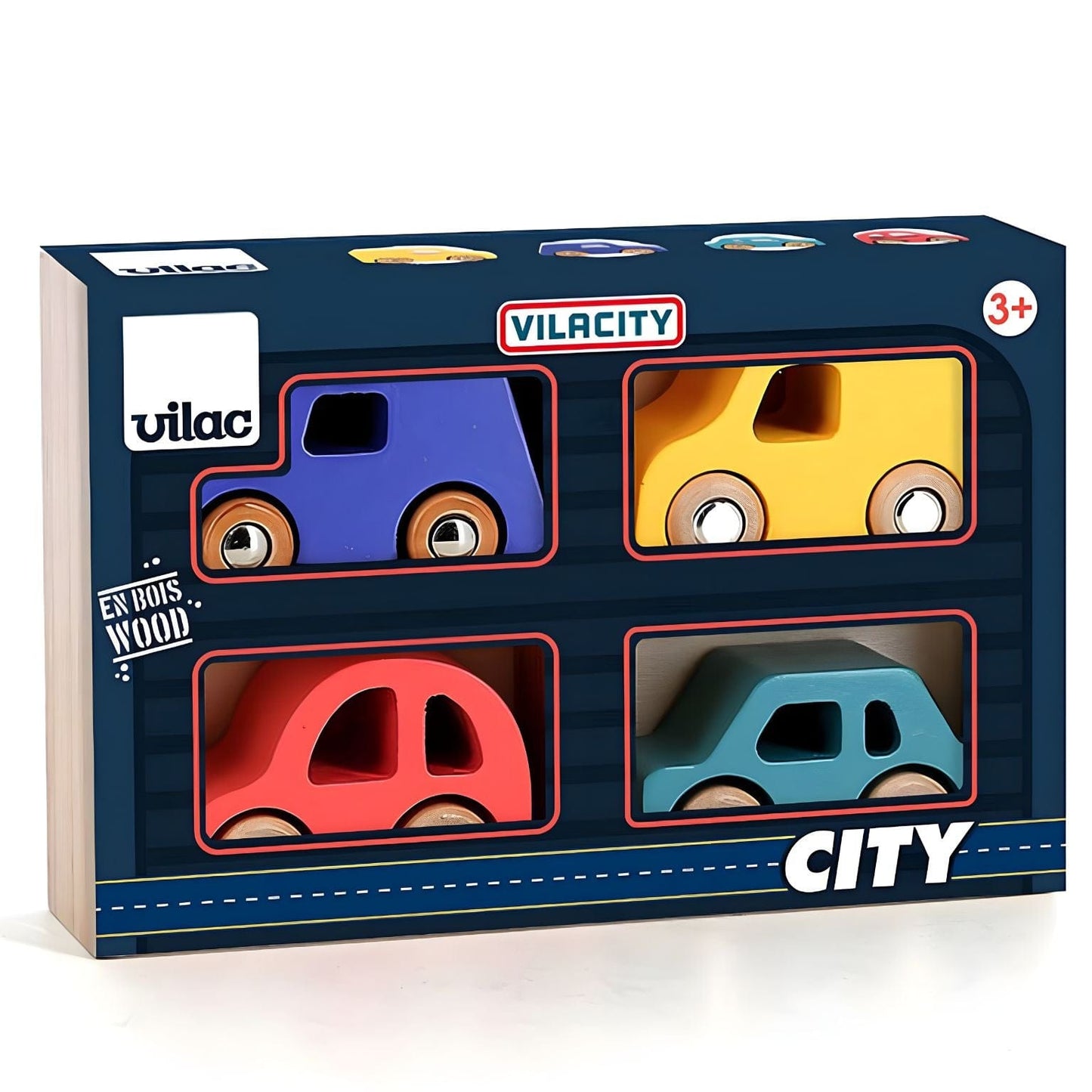 Apresentamos Conjunto de carros em madeira City com o SKU 26237025 recomendado para + 3 anos