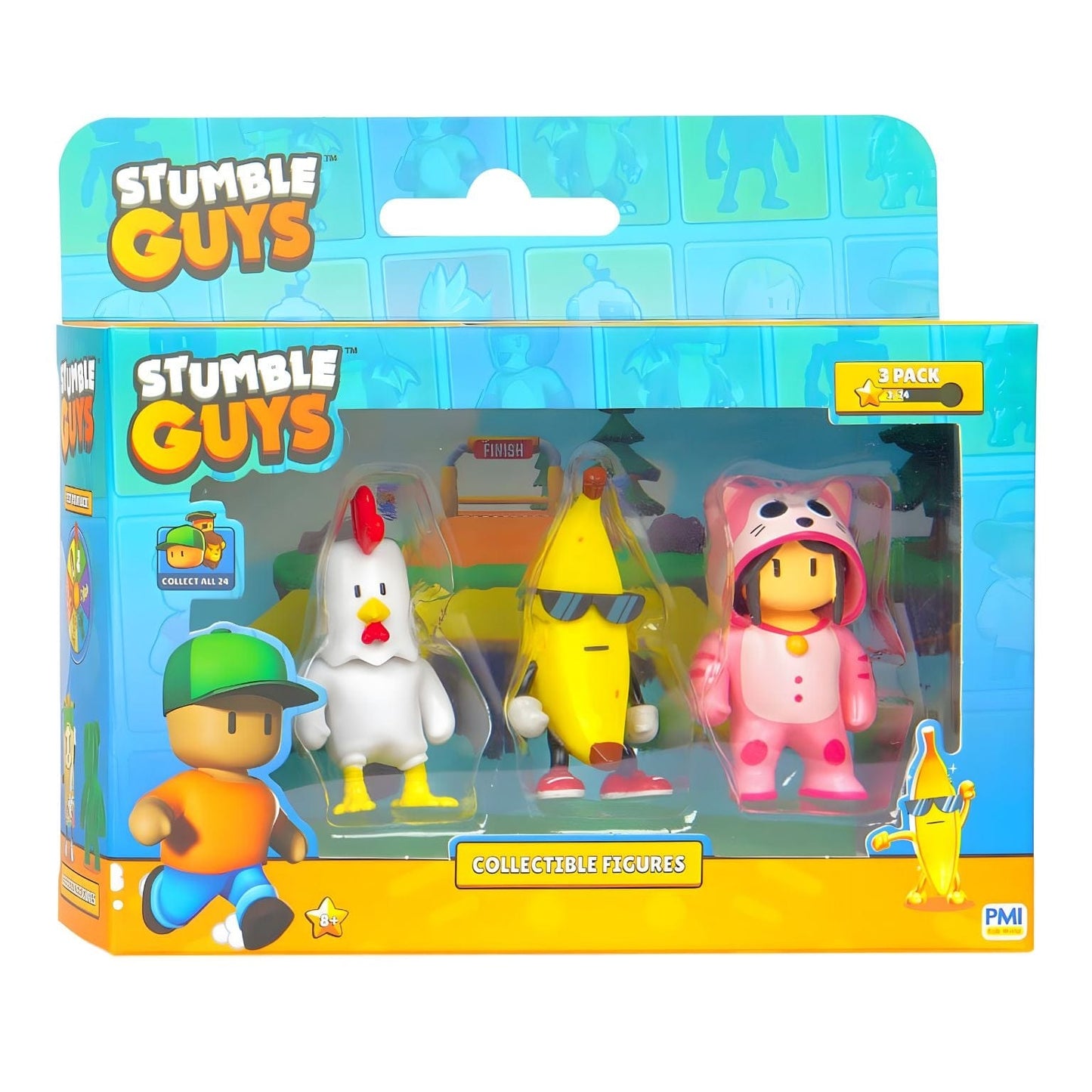 Apresentamos Conjunto 3 figuras Stumble Guys (Pack 2) com o SKU 238950224 recomendado para + 3 anos