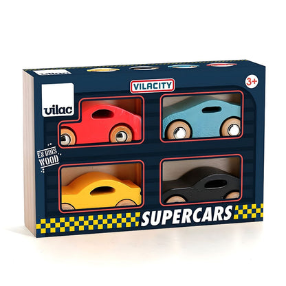Presentamos Conjunto de vehículos de madera Super Cars con el SKU 26236925 recomendado para + 3 años