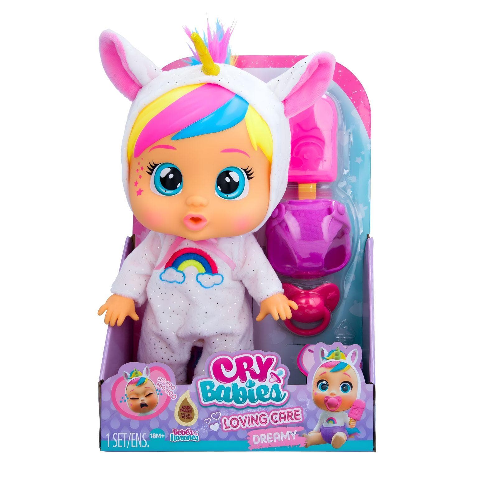 Apresentamos Cry Babies Loving Care - Dreamy com o SKU 851184025 recomendado para + 2 anos