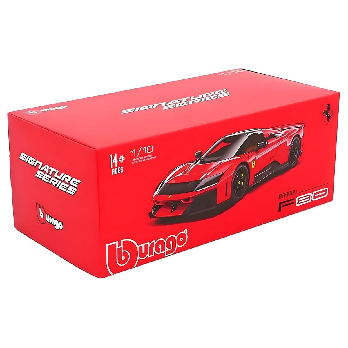 Ferrari F80 Signature Bburago vermelho, miniatura de coleção