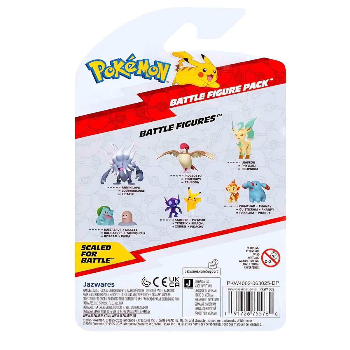 Dupla de figuras colecionáveis Pokémon com Sableye e Pikachu