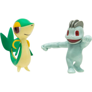 Figuras de Batalha Pokémon – Machop & Snivy - Brincatoys