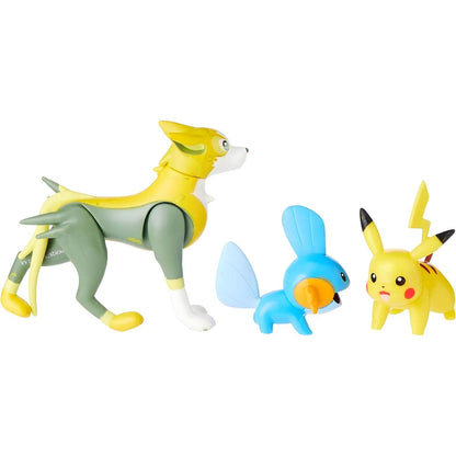 Presentamos Figuras de batalla Pokémon: Mudkip, Pikachu y Boltund con el SKU 23267622 recomendado para + 4 años