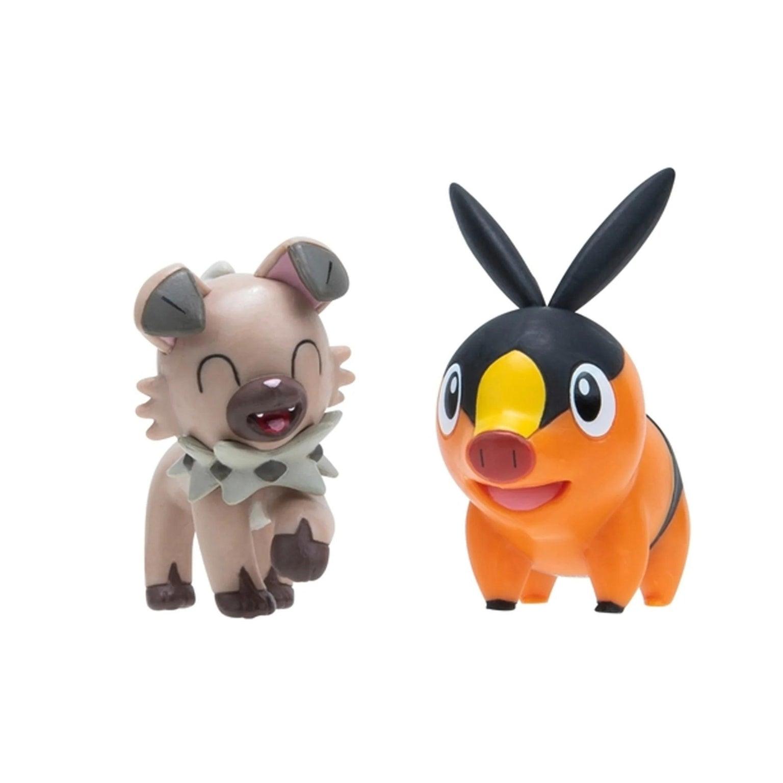 Figuras de Batalha Pokémon - Tepig & Rockruff - Brincatoys