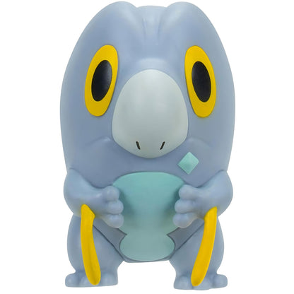 Trio de figuras Pokémon com Litten, Psyduck e Frigibax para criar equipas