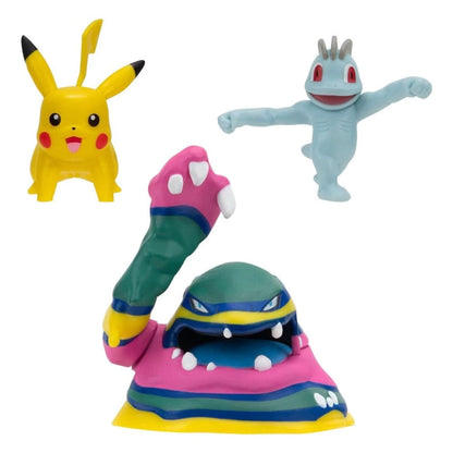 Presentamos Figuras Pokémon - Machoc, Pikachu, Alolan Grotadmorv con el SKU 23359724 recomendado para + 4 años