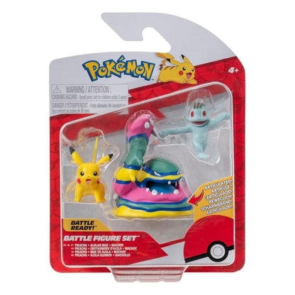 Presentamos Figuras Pokémon - Machoc, Pikachu, Alolan Grotadmorv con el SKU 23359724 recomendado para + 4 años