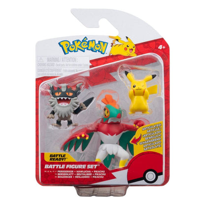 Presentamos Figuras Pokémon - Pikachu, Perrserker y Hawlucha con el SKU 23360124 recomendado para + 4 años