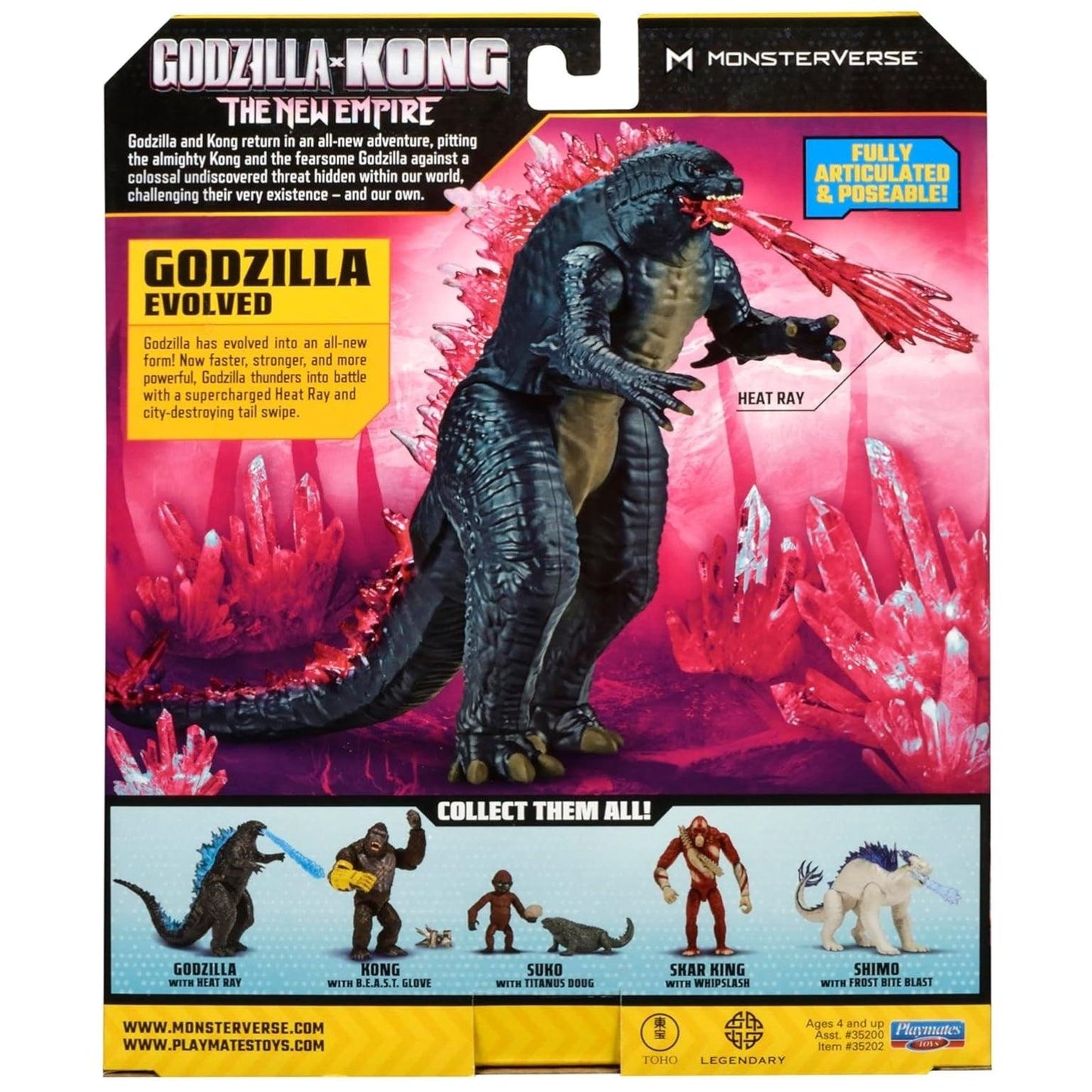 Apresentamos Godzilla x Kong - Godzilla Evoluído com raio de calor com o SKU 233930324 recomendado para + 4 anos
