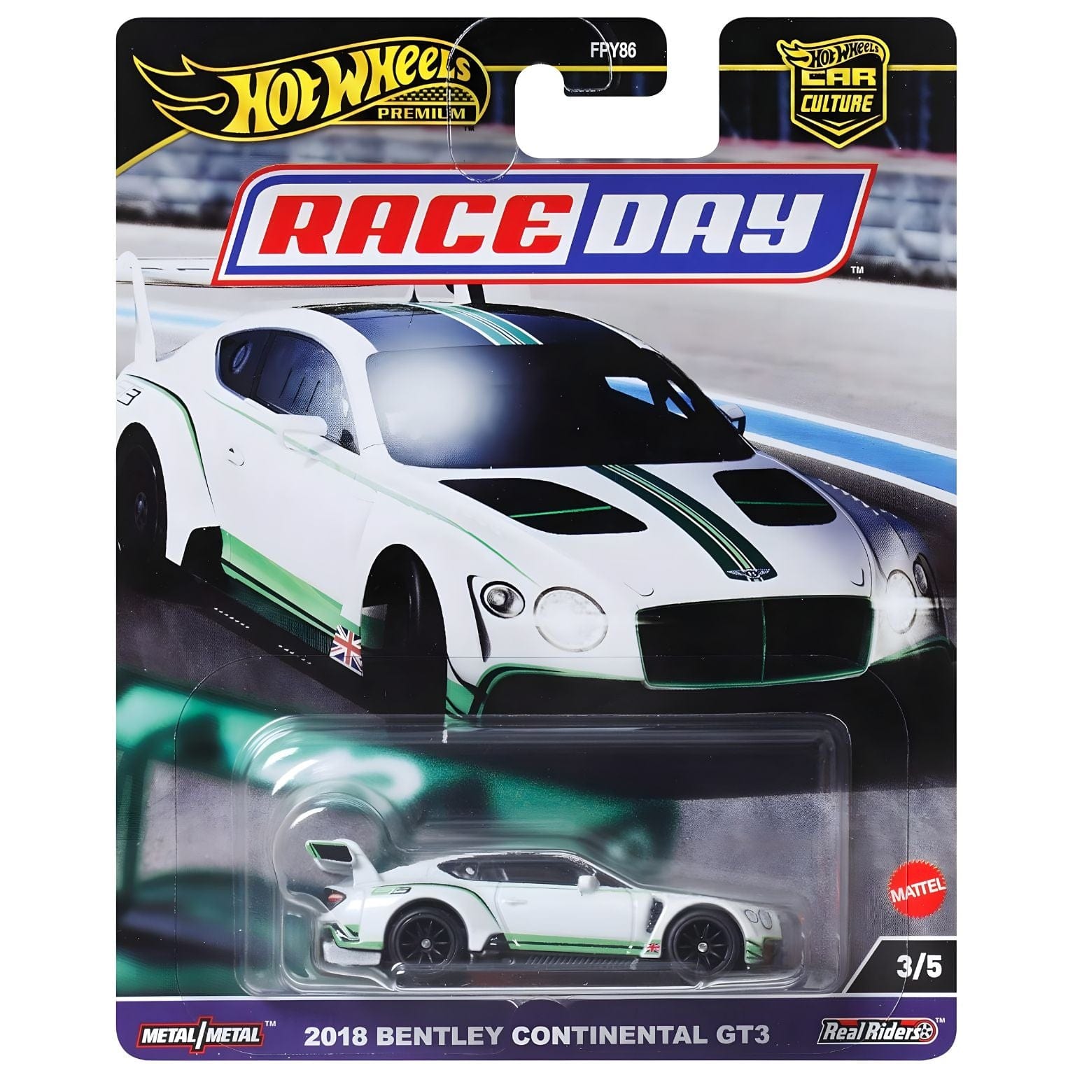 Apresentamos Hot Wheels - Bentley Continental GT3 com o SKU 238676125 recomendado para + 3 anos