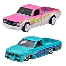 Apresentamos Hot Wheels Car Culture - 1975 Datsun Sunny Truck (B120) e Custom 93 Nissan Hardbody (D21) com o SKU 771845424 recomendado para + 3 anos