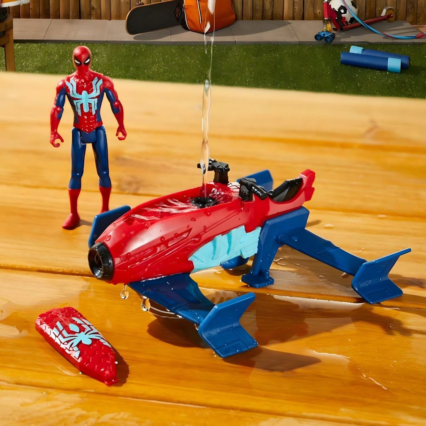Apresentamos Jato do Homem-aranha Lança-Água com o SKU 908967524 recomendado para + 4 anos