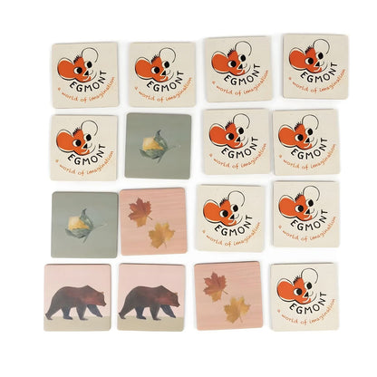Juego de Memoria Animales del Bosque Egmont Toys cartas ilustradas de animales y hojas