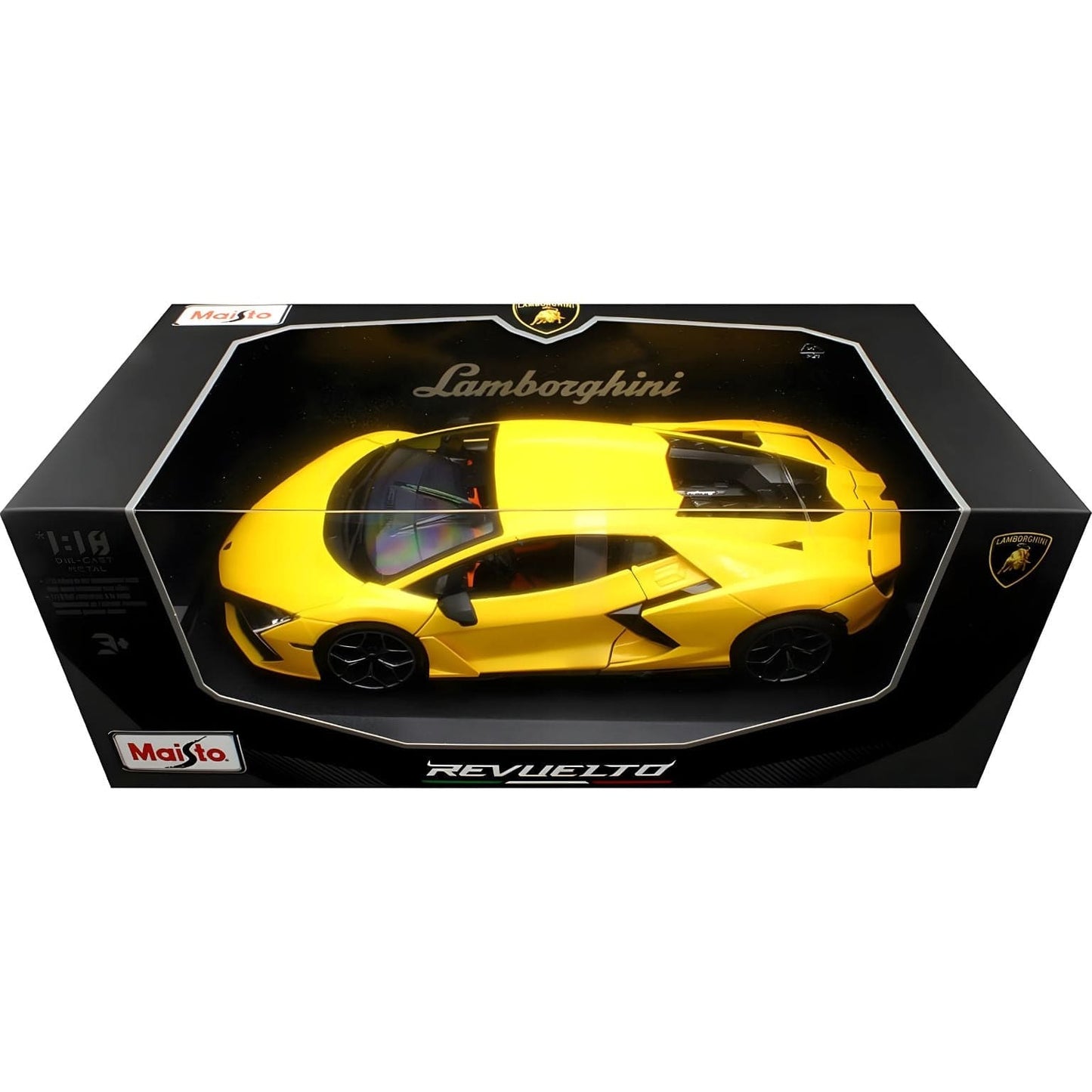 Apresentamos Lamborghini Revuelto Amarelo 1/18 com o SKU 683146325 recomendado para + 3 anos
