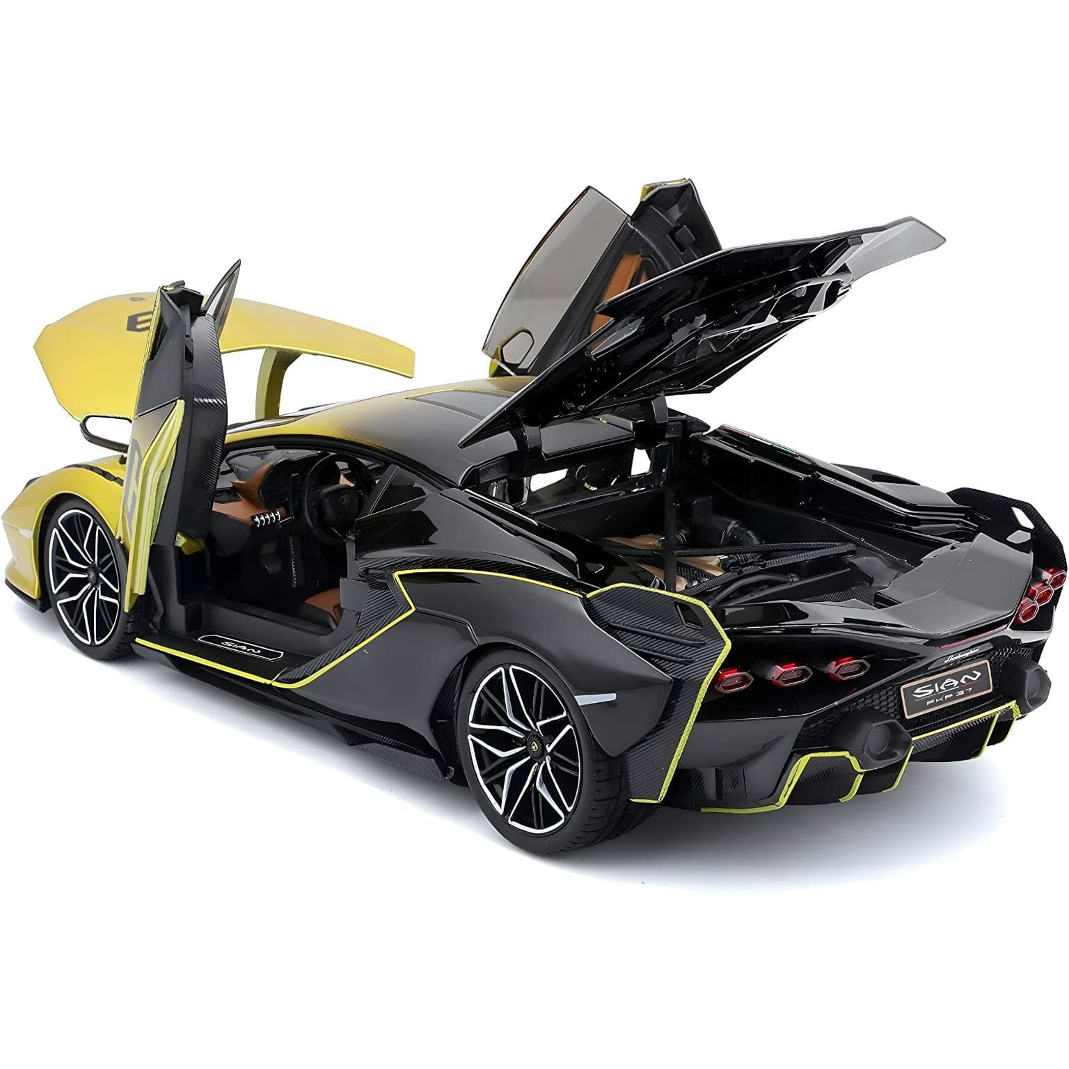 Apresentamos Lamborghini Sian FKP 37 amarelo com o SKU 681110025 recomendado para + 3 anos