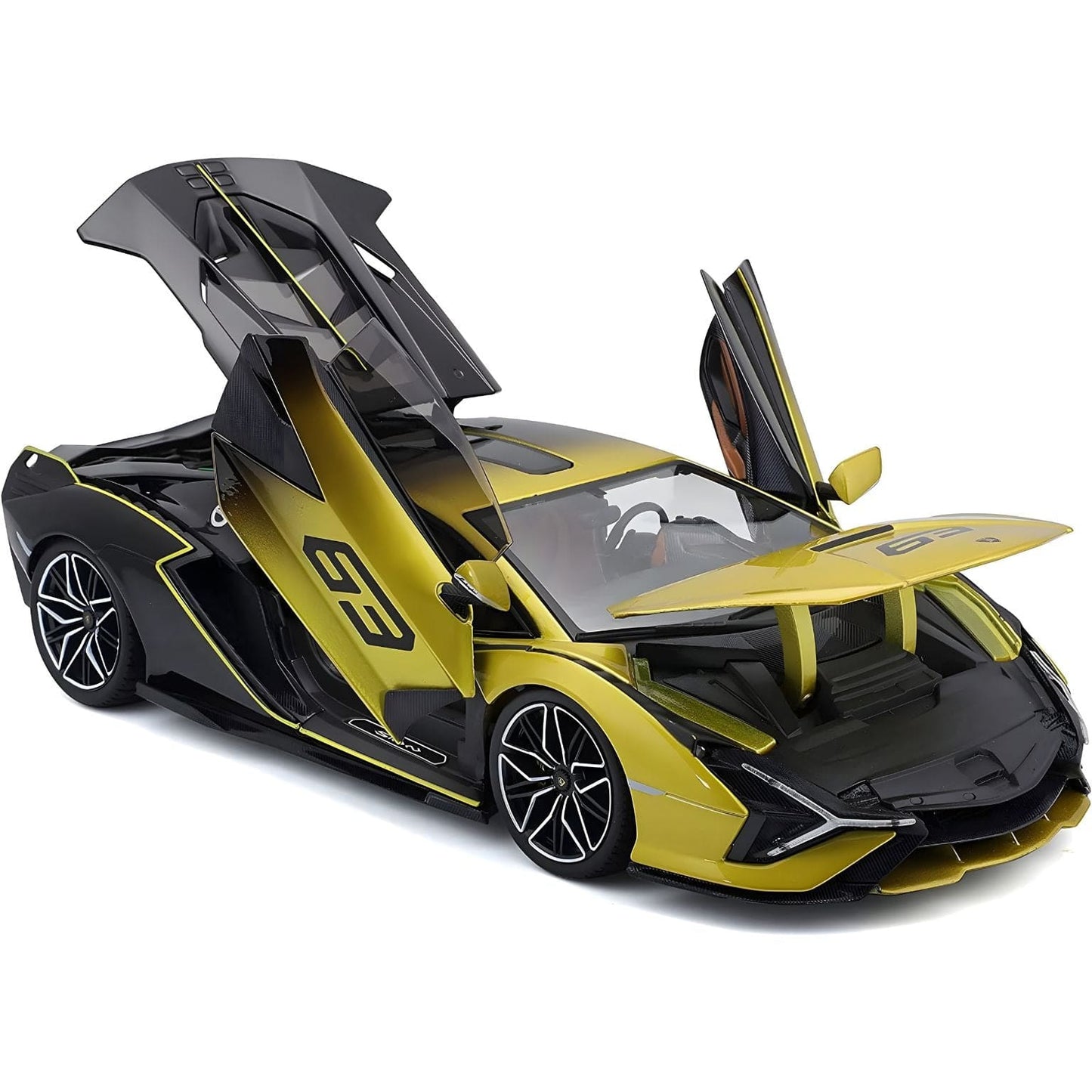 Apresentamos Lamborghini Sian FKP 37 amarelo com o SKU 681110025 recomendado para + 3 anos