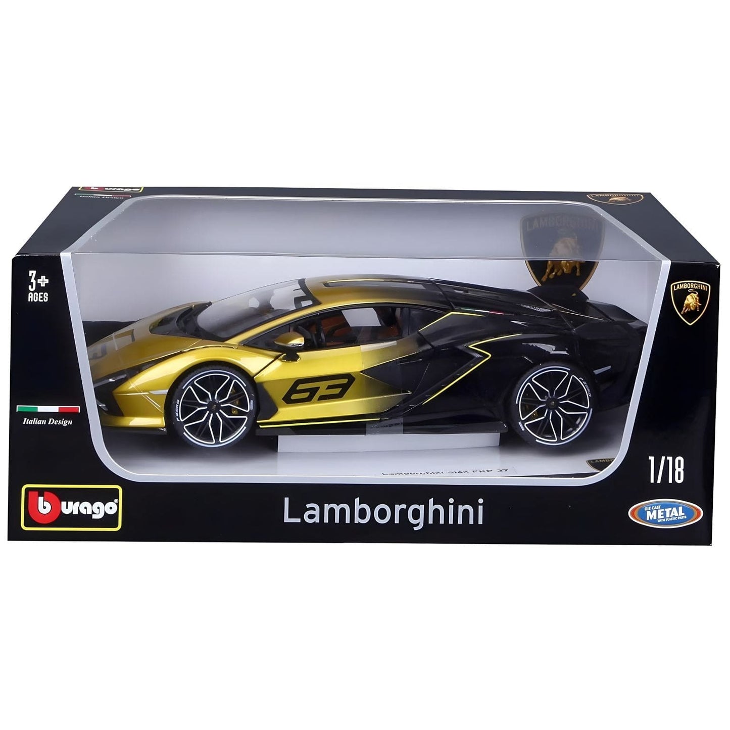 Apresentamos Lamborghini Sian FKP 37 amarelo com o SKU 681110025 recomendado para + 3 anos