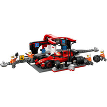 Apresentamos Lego City Boxe de F1 e Equipa da Boxe com Carro da Ferrari com o SKU 666044325 recomendado para + 6 anos