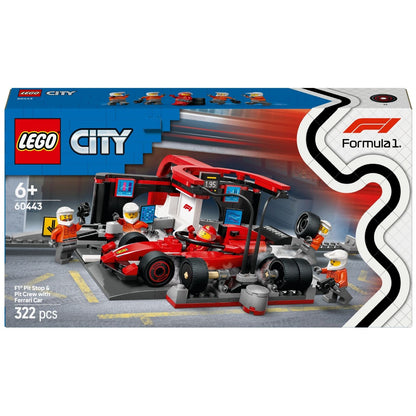 Presentamos Lego City Box de F1 y Equipo del Box con Coche de Ferrari con el SKU 666044325 recomendado para + 6 años