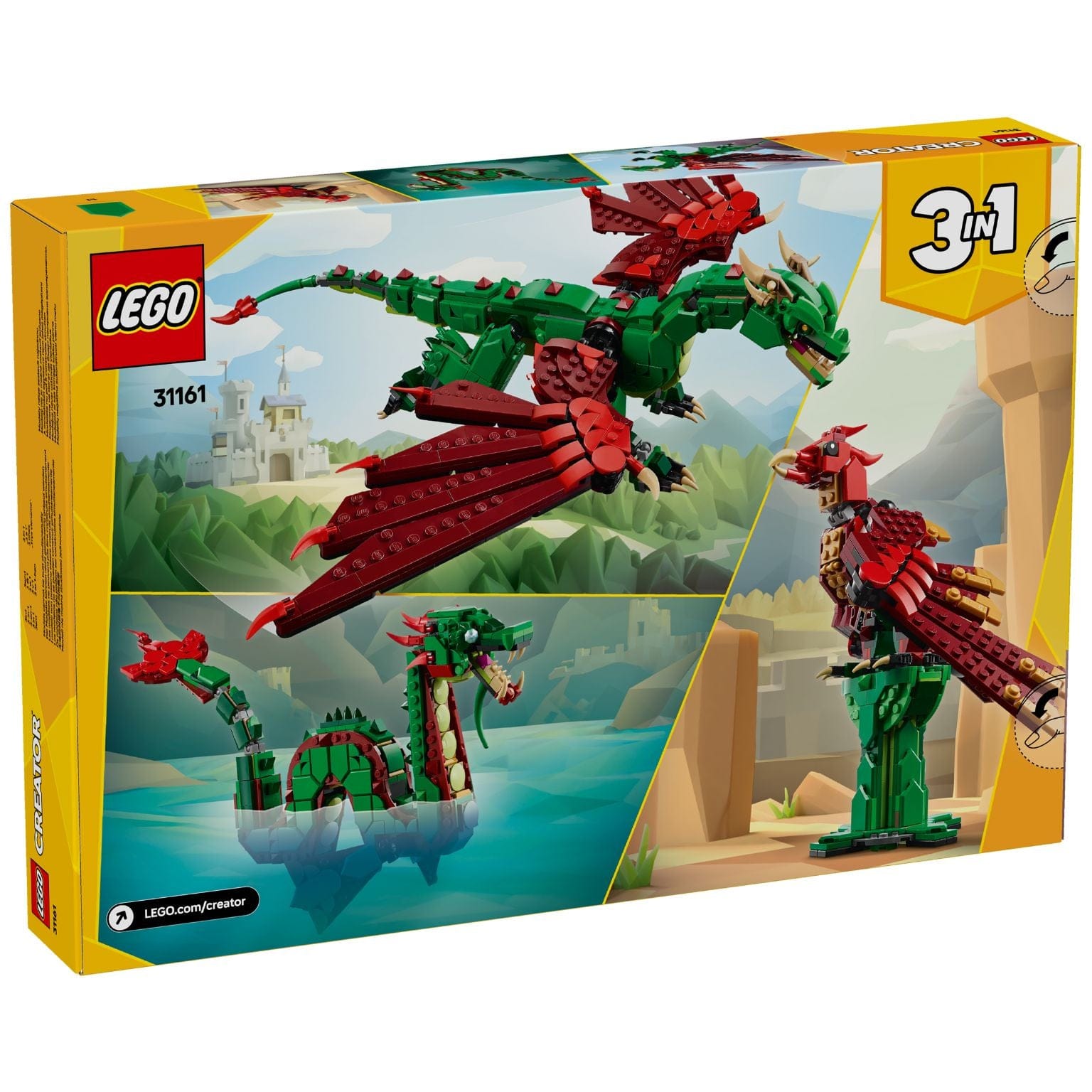 Apresentamos Lego Creator - Dragão Medieval com o SKU 663116125 recomendado para + 9 anos