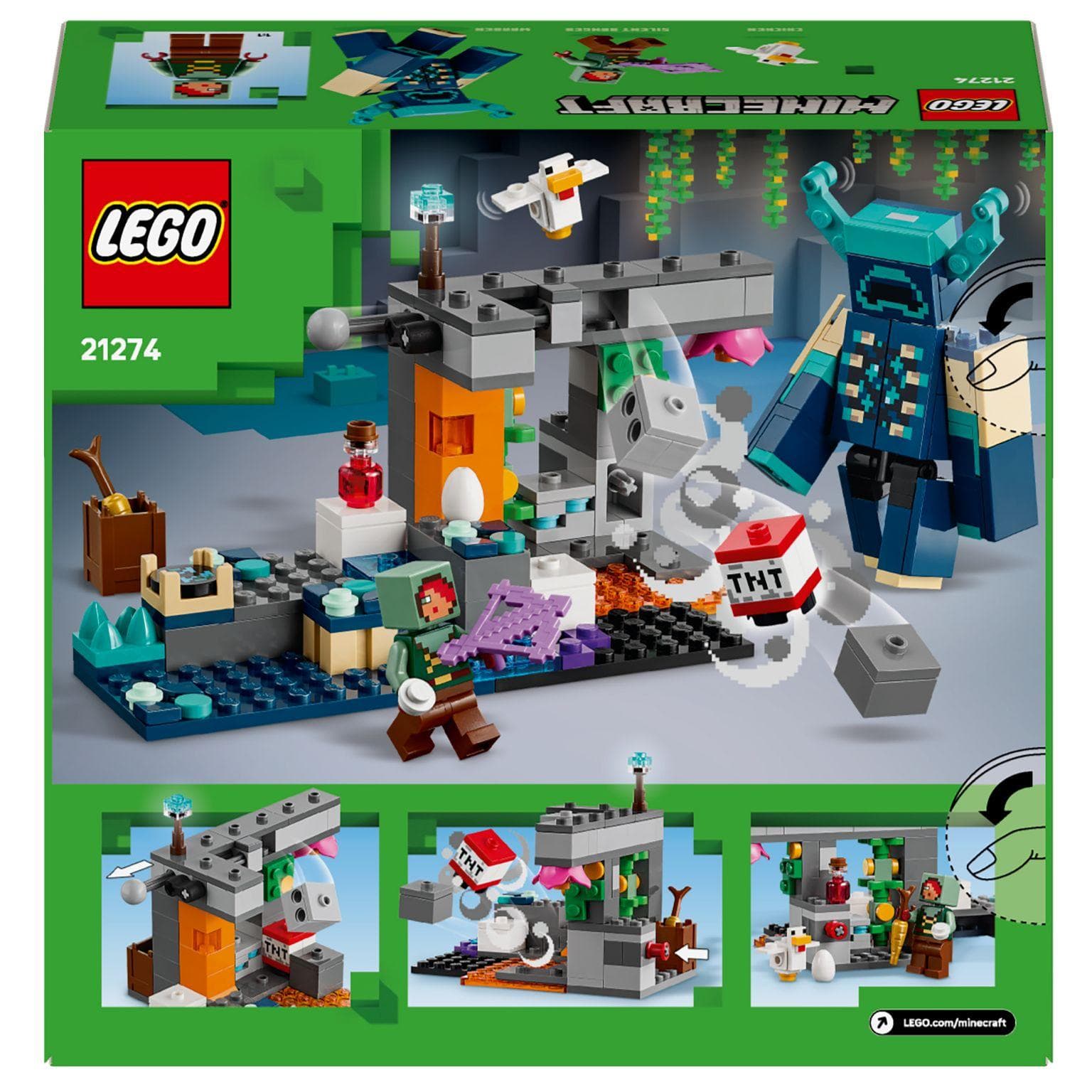 Apresentamos Lego Minecraft - O Encontro com o Guarda com o SKU 662127425 recomendado para + 7 anos