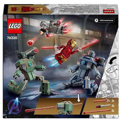 Presentamos Lego Super Heroes- Iron Man y Máquina de Guerra contra Drones Hammer con el SKU 667632025 recomendado para + 7 años