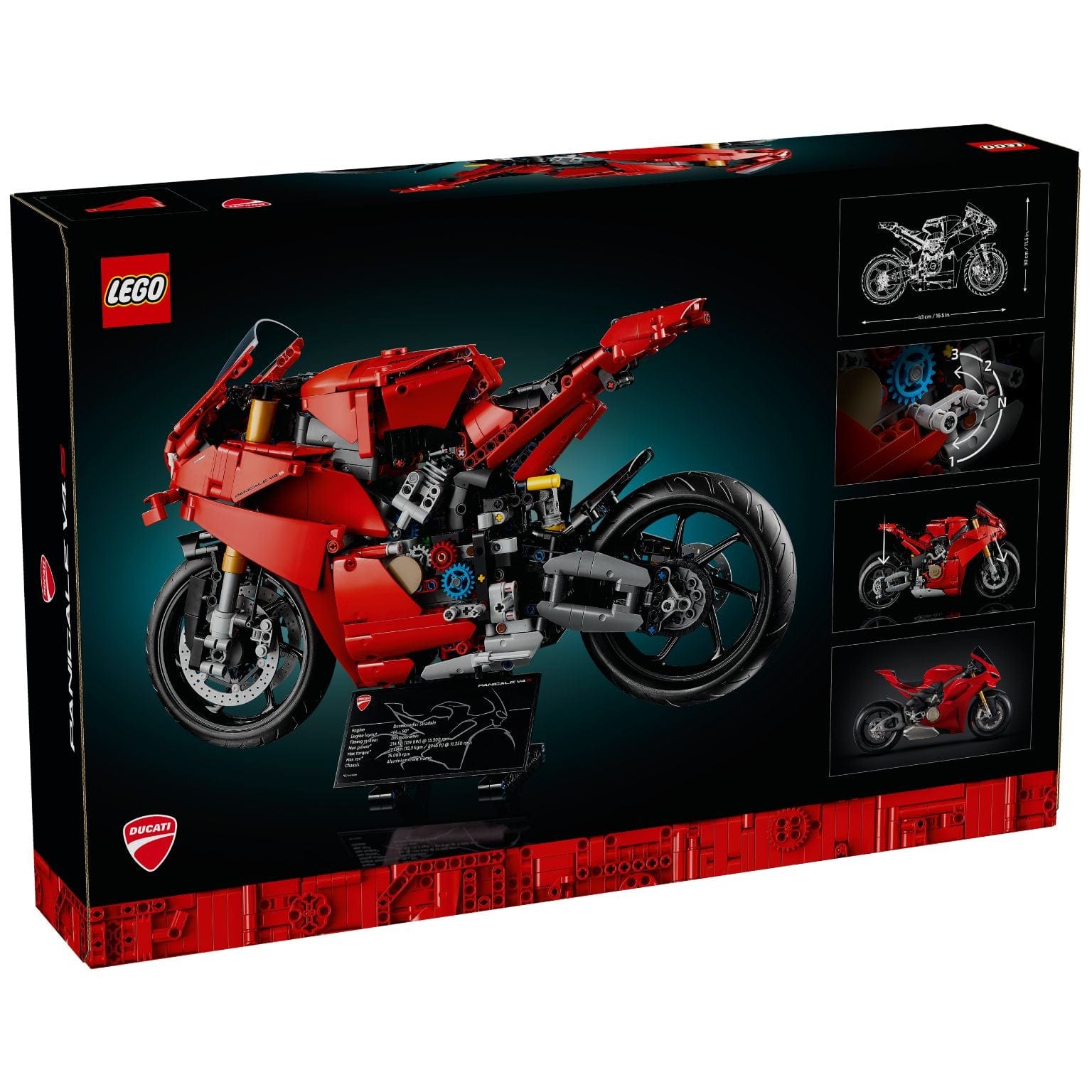 Apresentamos Lego Technic - Mota Ducati Panigale V4 S com o SKU 664220225 recomendado para + 14 anos